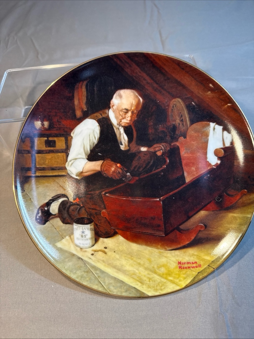 Norman Rockwell “Grandpas Gift” plate